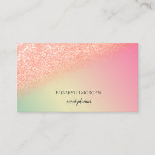 Carte De Visite Parties scintillant moderne élégante Bokeh Ombre