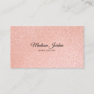 Carte De Visite Parties scintillant moderne en marbre rose et or