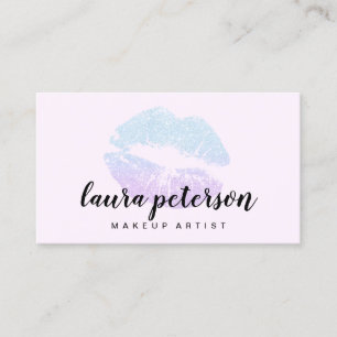 Carte De Visite parties scintillant moderne et élégante avec lèvre