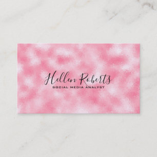 Carte De Visite Parties scintillant moderne fraise et crèmeFaux