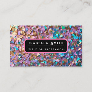 Carte De Visite Parties scintillant Moderne Opal Collection Hologr