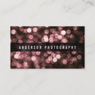 Carte De Visite Parties scintillant moderne rose subtile Bokeh C