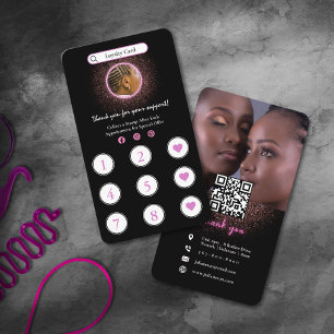 Carte De Visite Parties scintillant Neon Pink Cheveux Braiding Car