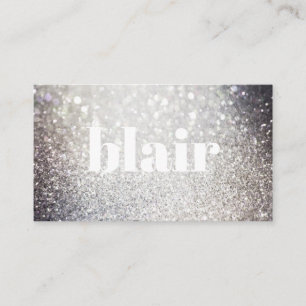 Carte De Visite Parties scintillant noire Holographique Iridescent
