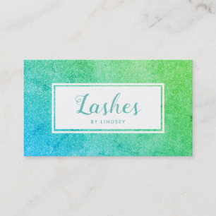 Carte De Visite Parties scintillant Ombre Vert Brillant