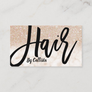 Carte De Visite Parties scintillant Or Chic Glamour Marbre Coiffeu