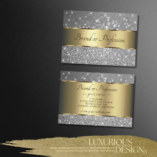 Carte De Visite Parties scintillant Or de luxe Stars Bijoux étinc