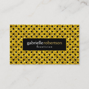 Carte De Visite Parties scintillant Or moderne avec Motif À petits