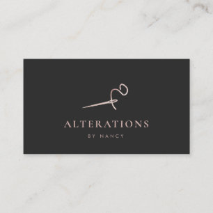 Carte De Visite Parties scintillant or Rose à aiguilles à coudre