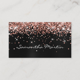 Carte De Visite Parties scintillant or Rose brillant noir Foil