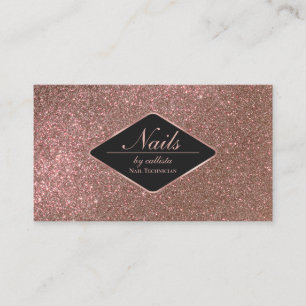 Carte De Visite Parties scintillant or Rose brillant noir maquilla