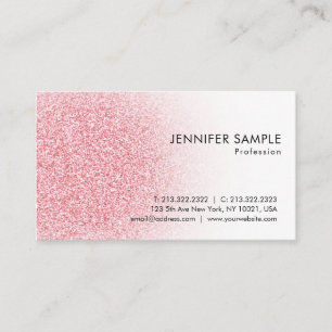 Carte De Visite Parties scintillant or Rose tendance personnalisée