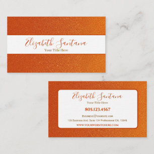 Carte De Visite Parties scintillant orange en gras