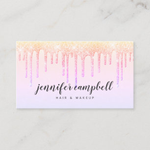 Carte De Visite parties scintillant pastel rose pastel gouttes de 