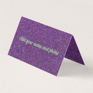 Carte De Visite parties scintillant pétillante violette personnal