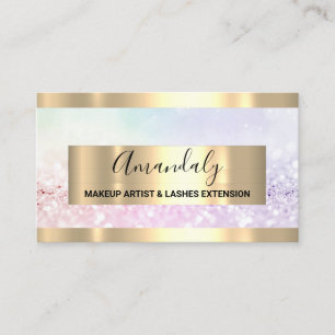 Carte De Visite Parties scintillant Pink Gold encadré de l'organis