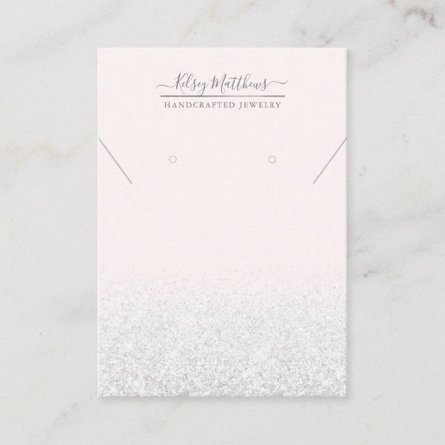 Carte De Visite Parties scintillant PixDezines Faux, Blanc (Devant)