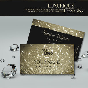 Carte De Visite Parties scintillant Platine luxueuse Étoiles lumi