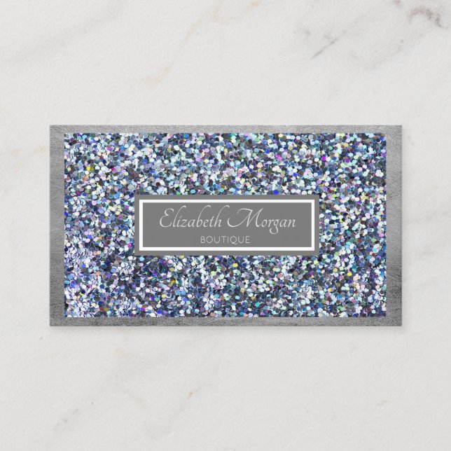 Carte De Visite Parties scintillant professionnelle moderne, Éperv (Devant)