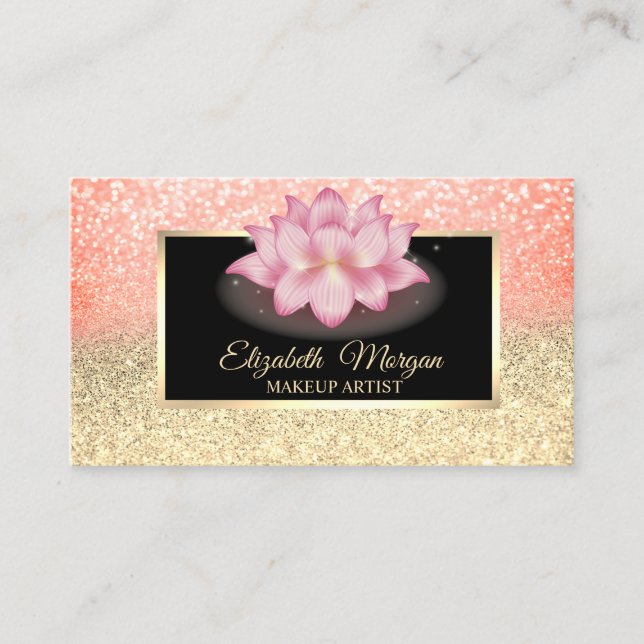 Carte De Visite Parties scintillant professionnelle Ombre Frame Lo (Devant)