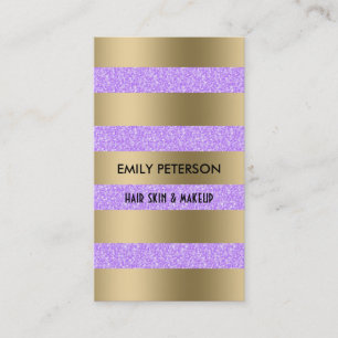 Carte De Visite Parties scintillant Purple Élégante Moderne Et Ban