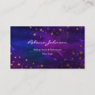 Carte De Visite Parties scintillant Purple Et Or