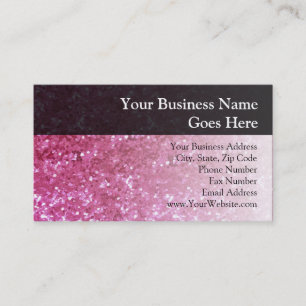 Carte De Visite Parties scintillant rose-chaud