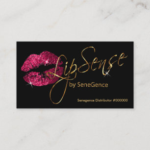 Carte De Visite Parties scintillant rose chaud et Gold Lipsense Se