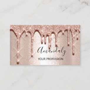 Carte De Visite Parties scintillant Rose de maquillage professionn