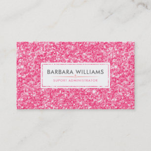 Carte De Visite Parties scintillant rose Faux Design moderne