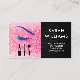 Carte De Visite Parties scintillant rose glamour beauté des yeux