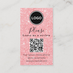 Carte De Visite Parties scintillant rose Laissez-nous un commentai