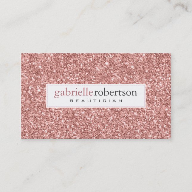 Carte De Visite Parties scintillant rose moderne Texture Accents b (Devant)