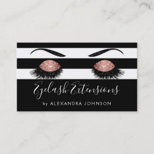 Carte De Visite Parties scintillant rose or brillant Eyelash Exten
