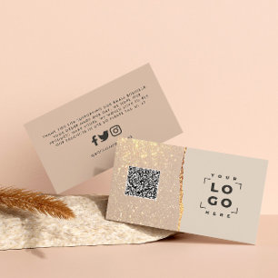 Carte De Visite parties scintillant rose or noir rose moderne merc