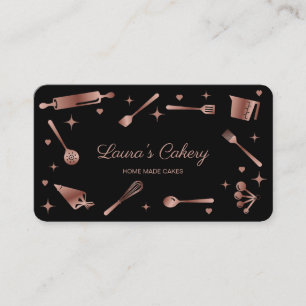 Carte De Visite Parties scintillant Rose Outils de cuisson en or U