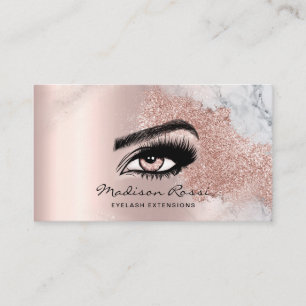 Carte De Visite Parties scintillant tendance Rose gouttes d'or tex