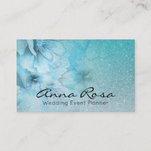 Carte De Visite *~* Parties scintillant turquoise Couleur d'eau c