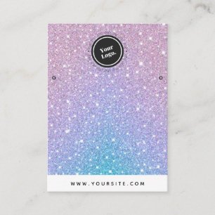 Carte De Visite Parties scintillant Unicorn Personnalisé Logo Bouc