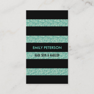 Carte De Visite Parties scintillant Vert Élégante Et Moderne, Gran