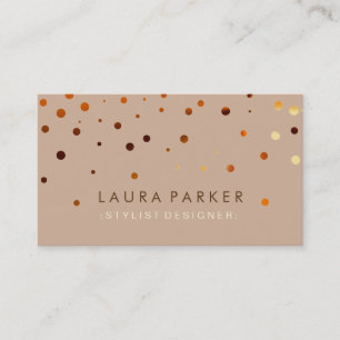 Carte De Visite Parties scintillant vive Confetti Elégant Points