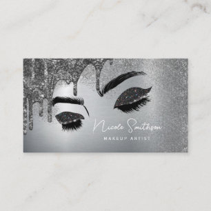 Carte De Visite Parties scintillant Yeux brossé Métal maquillage A