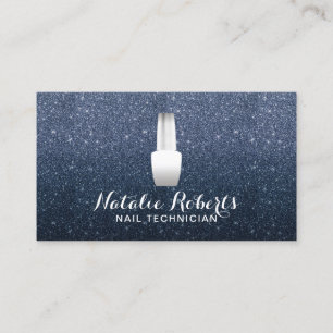 Carte De Visite Parties scintillantes de bleu marine de maquilleur