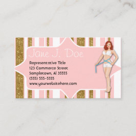 Carte De Visite Parties scintillantes de pin-up de perte de poids