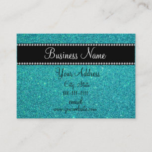 Carte De Visite Parties scintillantes de turquoise bling
