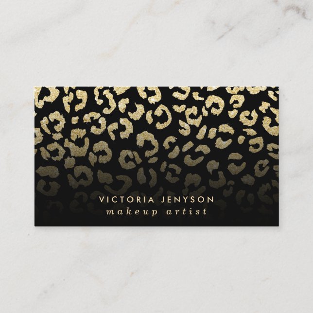 Carte De Visite Parties scintillantes d'or de faux de motif de (Devant)