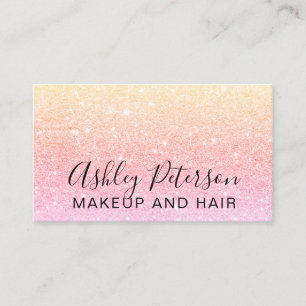 Carte De Visite Parties scintillantes élégantes de rose de jaune