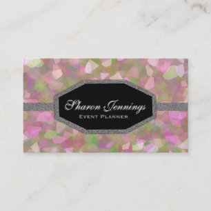 Carte De Visite Parties scintillantes en cristal modernes