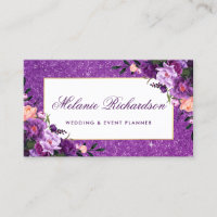 Parties scintillantes florales pourpres