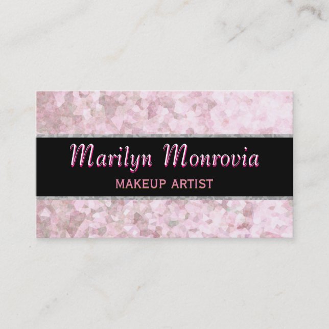 Carte De Visite Parties scintillantes molles de rose en pastel (Devant)
